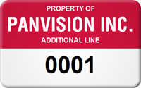 Asset Label Property of Company Name with Numbering