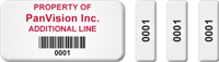 Custom Multipart 4 in 1 Barcode Asset Tag