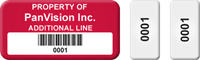 Multipart 3 in 1 Custom Barcode Asset Tag