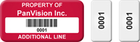 Personalized Multipart 3 in 1 Barcode Asset Tag