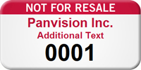 Not For Resale Custom Property of Asset Label