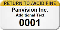 Return To Avoid Fine Custom Numbered Asset Label