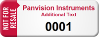 Customized Not For Resale Asset Tag with Numbering