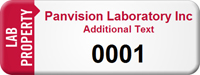 Customized Lab Property Asset Tag with Numbering
