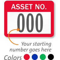 Asset Number Labels Choose Starting Number