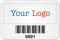 SunGuard Asset Label Add Company Name with Barcode