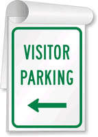 Visitor Parking Left Arrow Sign Book