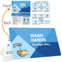 Wash Hands The Right Way Fold over Wallet Card