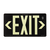 Black Recyclable Non Toxic and Non Radioactive photoluminescent Exit Sign