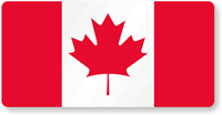 Canadian Flag Helmet Hard Hat Stickers