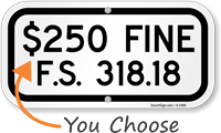 $100 or $250 Fine