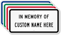 In Memory Of Sign  Add Personalized Name