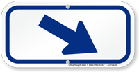 Downwards Right Arrow  Blue