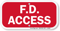 FD Access Sign