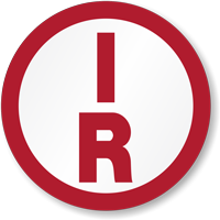 I R Circular White Background