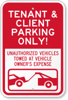 Tenant & Client Parking Only