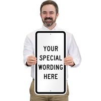 12" x 24"  Customizable Vertical Sign Template