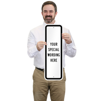 8" x 24"  Customizable Vertical Sign Template