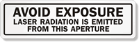 Avoid Exposure Laser Radiation Emitted From Aperture Label