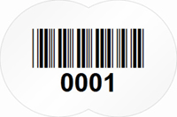 Custom Barcode Label Template 0.5" x 0.75" Butterfly