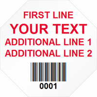 Custom 1" Octagon Barcode Label