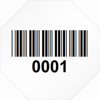 Custom Octagon Barcode Label
