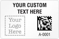Rectangular 2D Custom Barcode  Logo
