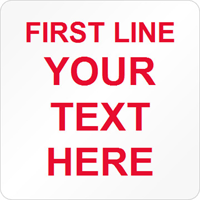 Square Custom Template  Text