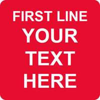 Square Custom Template  Text