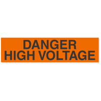 Danger High Voltage Label Large 1 Card/Pack