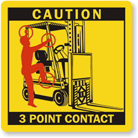 3 Point Contact Labels  Forklift Seat