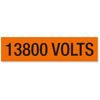 13800 Volts Marker Label Large (2 1/4in. x 9in.)