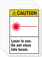 Laser In Use Do Not Stare Beam Label