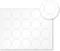 Laser printable vinyl circle labels