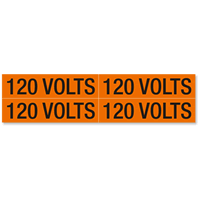 120 Volts Labels Medium (1 1/8in. x 4 1/2in.)