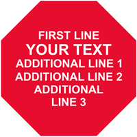 Stop Shaped Custom Template  Text