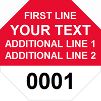 Stop Shaped Custom Template  Numbering