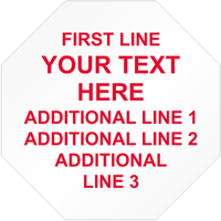 Stop Shaped Custom Template  Text