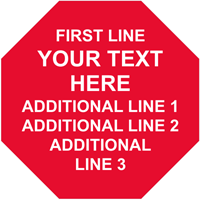 Stop Shaped Custom Template  Text