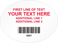 Oval Custom Template  Barcode