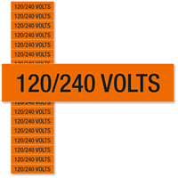 120/240 Volts Marker Labels Small (1/2in. x 2 1/4in.)