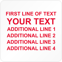 Square Custom Template  Text