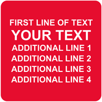 Square Custom Template  Text