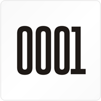 Square Custom Template  Numbering