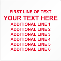 Square Custom Template  Text