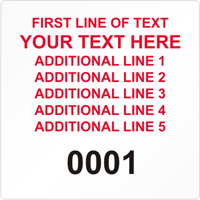 Square Custom Template  Numbering