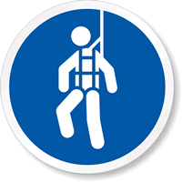 ISO M018 Wear Safety Harness Label