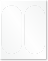 Paper Label Sheet from Recycled Stock 2 Labels/Sheet