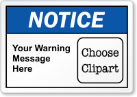 Customizable Text ANSI Notice Label Choose Clipart