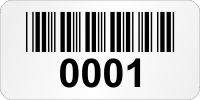 Customizable Super Economy Asset Labels With Barcode Text